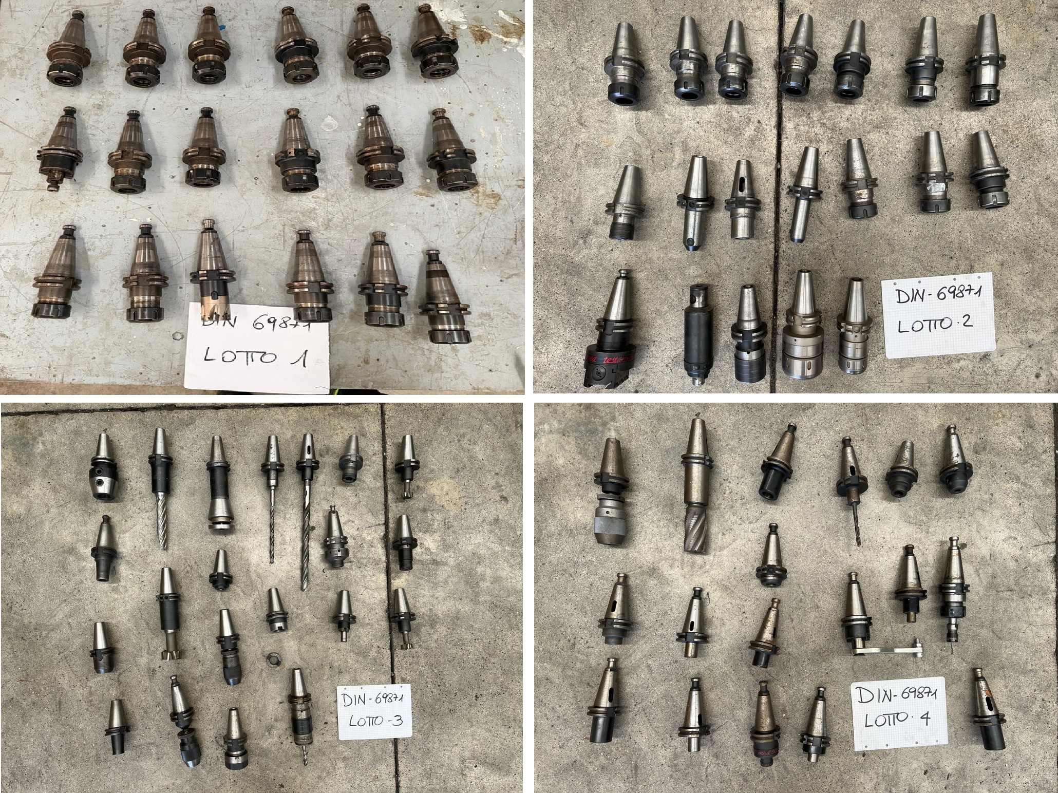 Coni portautensili mandrini DIN 69871 usati