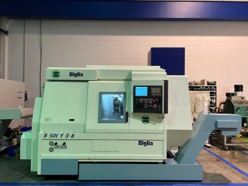 Tornio cnc motorizzato contromandrino BIGLIA B 501 YS usato